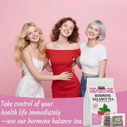 ULTHMOK Restore Hormone Balance Herbal Tea 2.64 Oz (1.5g X 50 Packets)- Natural Menstrual Cycle Support, Spearmint Flavor, Tea For Women, No Additives Or Caffeine