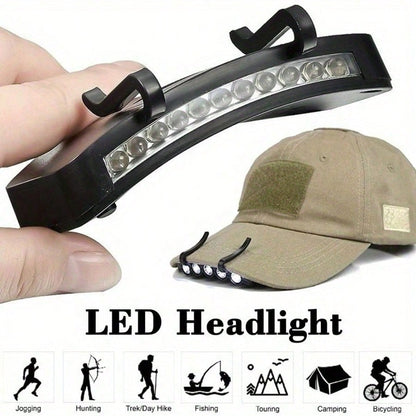Ultra Bright LED Headlights- Clip On Hat Flashlight, Outdoor Lighting, Suitable For Outdoor Fishing, Camping, And Hunting! Christmas Gift
