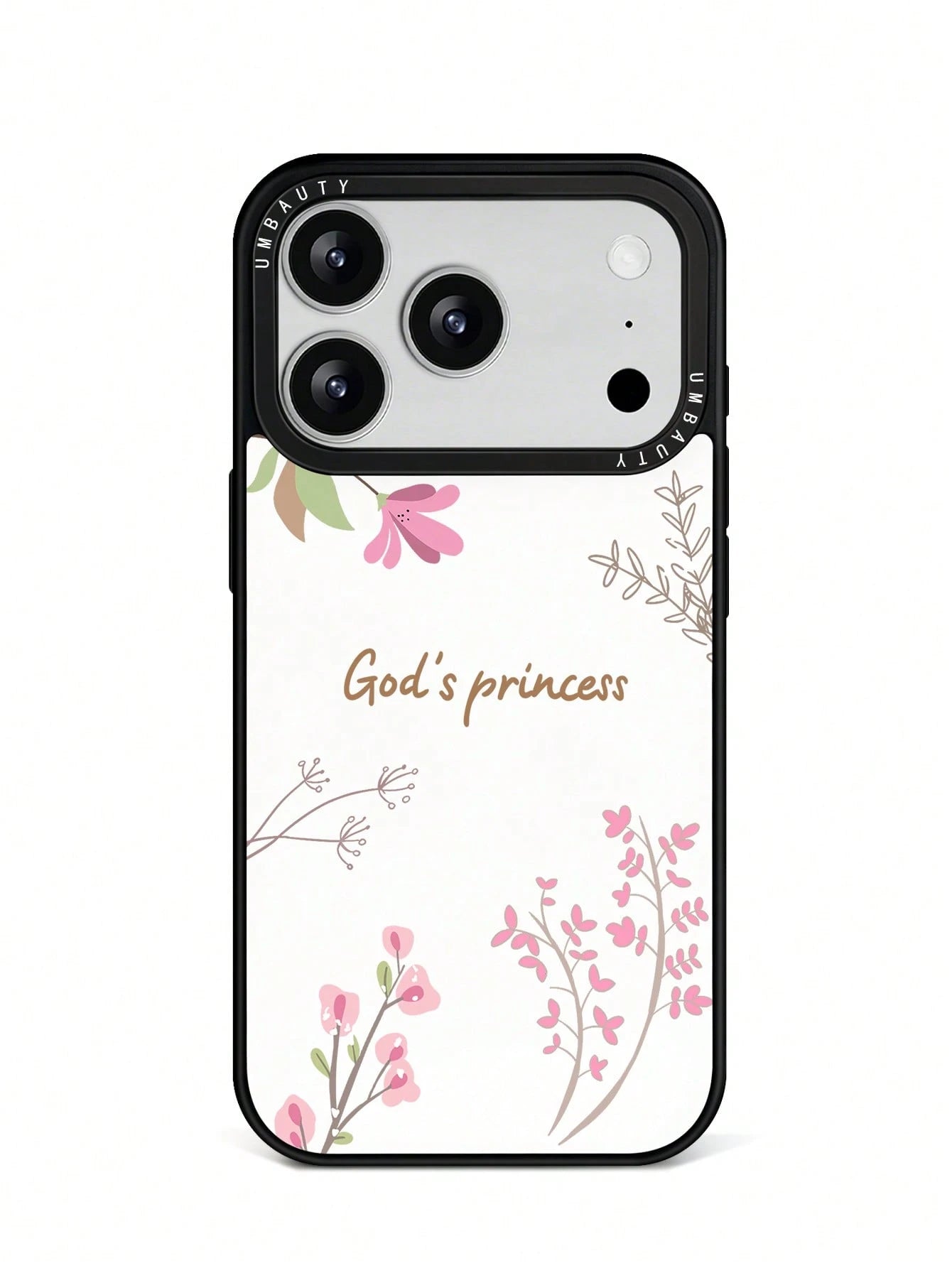 UMBAUTY 1pc Floral Branch & Leaf Pattern Design Phone Case, Compatible With Phone 17 Pro Max, 16 Pro Max, 15 Pro Max, 14 Pro Max, 11/12/13/14/15/17 Pro Max Plus, Korean Style High-End Fashion Fun Eleg