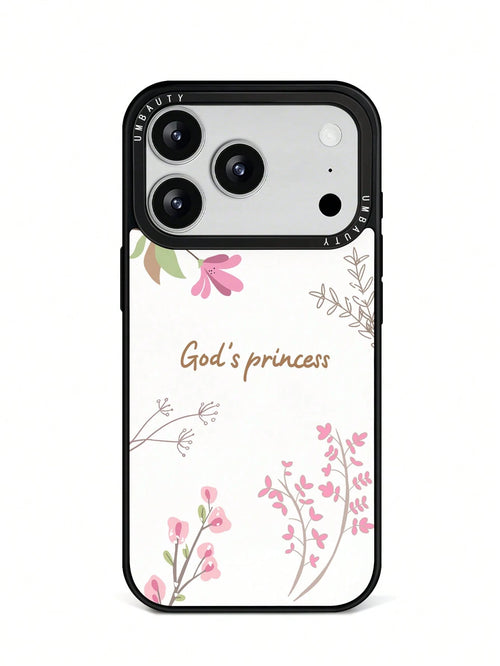 UMBAUTY 1pc Floral Branch & Leaf Pattern Design Phone Case, Compatible With Phone 17 Pro Max, 16 Pro Max, 15 Pro Max, 14 Pro Max, 11/12/13/14/15/17 Pro Max Plus, Korean Style High-End Fashion Fun Eleg