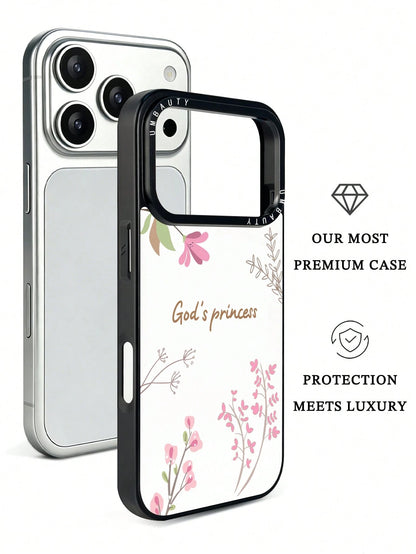 UMBAUTY 1pc Floral Branch & Leaf Pattern Design Phone Case, Compatible With Phone 17 Pro Max, 16 Pro Max, 15 Pro Max, 14 Pro Max, 11/12/13/14/15/17 Pro Max Plus, Korean Style High-End Fashion Fun Eleg