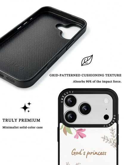UMBAUTY 1pc Floral Branch & Leaf Pattern Design Phone Case, Compatible With Phone 17 Pro Max, 16 Pro Max, 15 Pro Max, 14 Pro Max, 11/12/13/14/15/17 Pro Max Plus, Korean Style High-End Fashion Fun Eleg