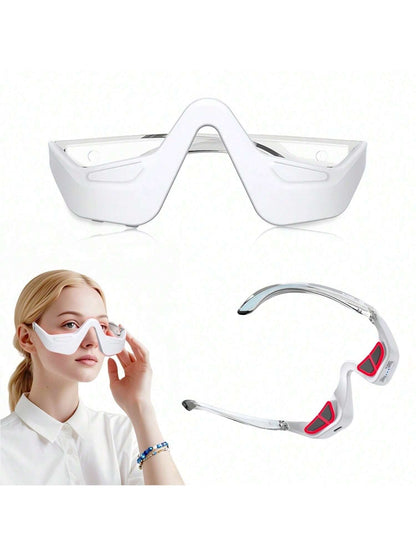 Under Eye Red Light Therapy Device, Red Light Therapy Glasses For Eyes, Light-Weight Eye Massager For Reducing Dark Circles And Puffiness, Smoothing Fine Lines, Relieving Eye Fatigue