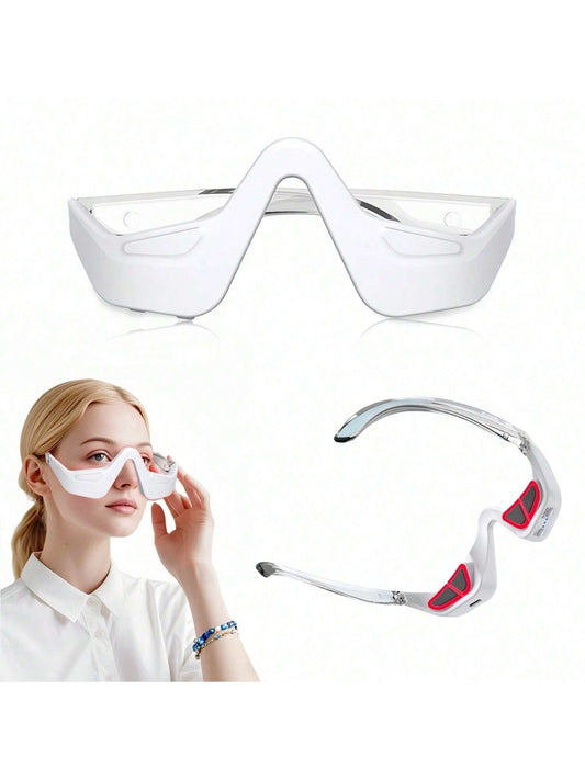 Under Eye Red Light Therapy Device, Red Light Therapy Glasses For Eyes, Light-Weight Eye Massager For Reducing Dark Circles And Puffiness, Smoothing Fine Lines, Relieving Eye Fatigue