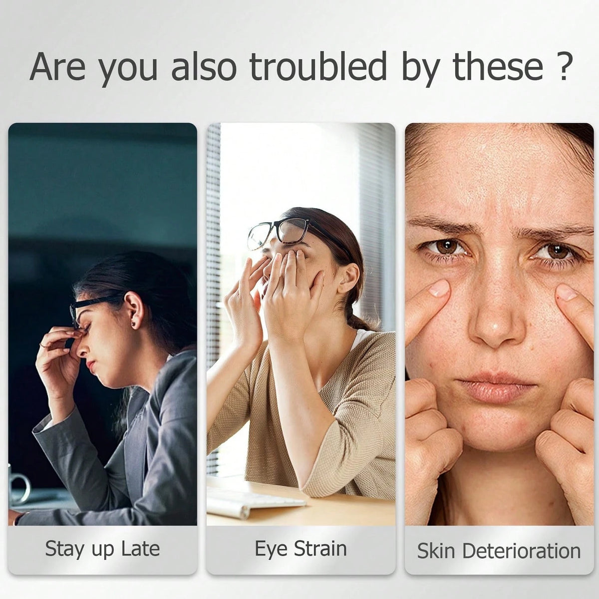 Under Eye Red Light Therapy Device, Red Light Therapy Glasses For Eyes, Light-Weight Eye Massager For Reducing Dark Circles And Puffiness, Smoothing Fine Lines, Relieving Eye Fatigue