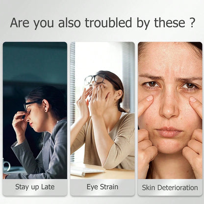 Under Eye Red Light Therapy Device, Red Light Therapy Glasses For Eyes, Light-Weight Eye Massager For Reducing Dark Circles And Puffiness, Smoothing Fine Lines, Relieving Eye Fatigue