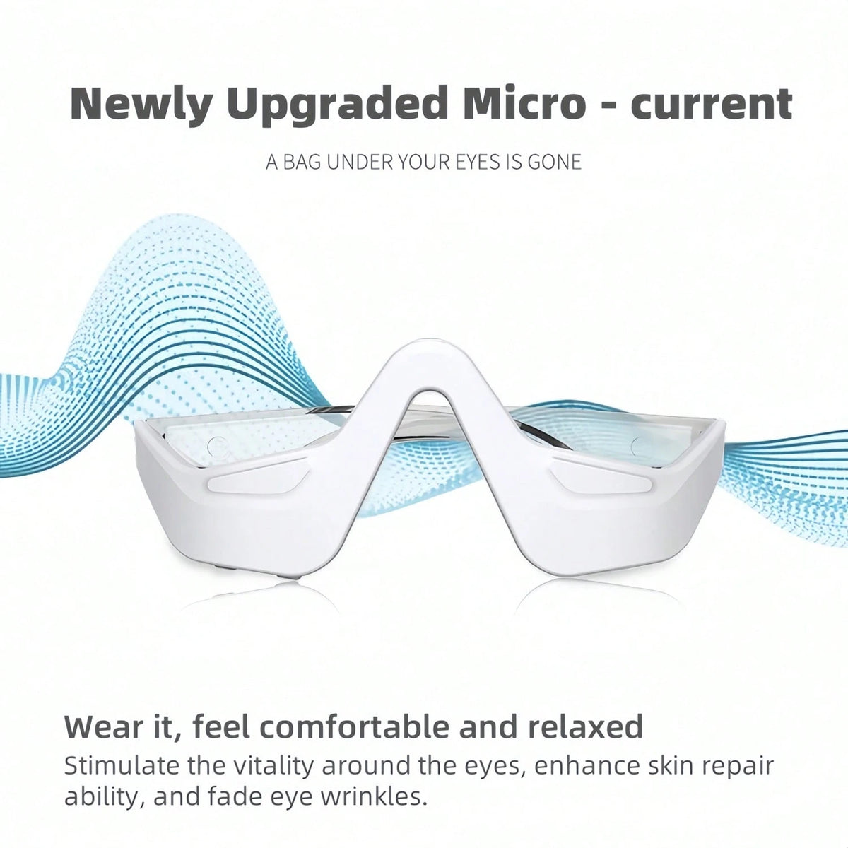 Under Eye Red Light Therapy Device, Red Light Therapy Glasses For Eyes, Light-Weight Eye Massager For Reducing Dark Circles And Puffiness, Smoothing Fine Lines, Relieving Eye Fatigue
