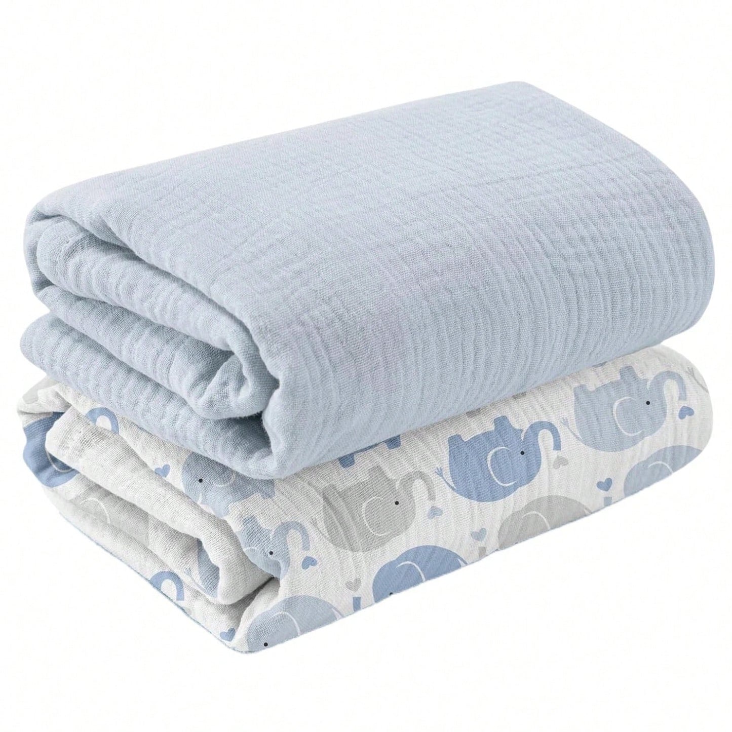 Unisex Baby Muslin Swaddle Blanket, Soft Absorbent Drool Bibs, Multi-Functional Blanket Can Be Used As Burp Cloth, Bib, Diaper, Stroller And Car Seat Cover, Suitable For Baby Boys And Girls, Breathabl