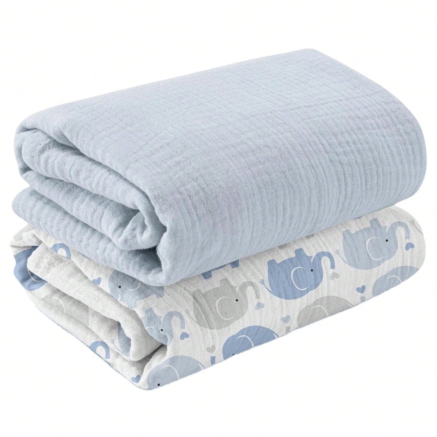 Unisex Baby Muslin Swaddle Blanket, Soft Absorbent Drool Bibs, Multi-Functional Blanket Can Be Used As Burp Cloth, Bib, Diaper, Stroller And Car Seat Cover, Suitable For Baby Boys And Girls, Breathabl