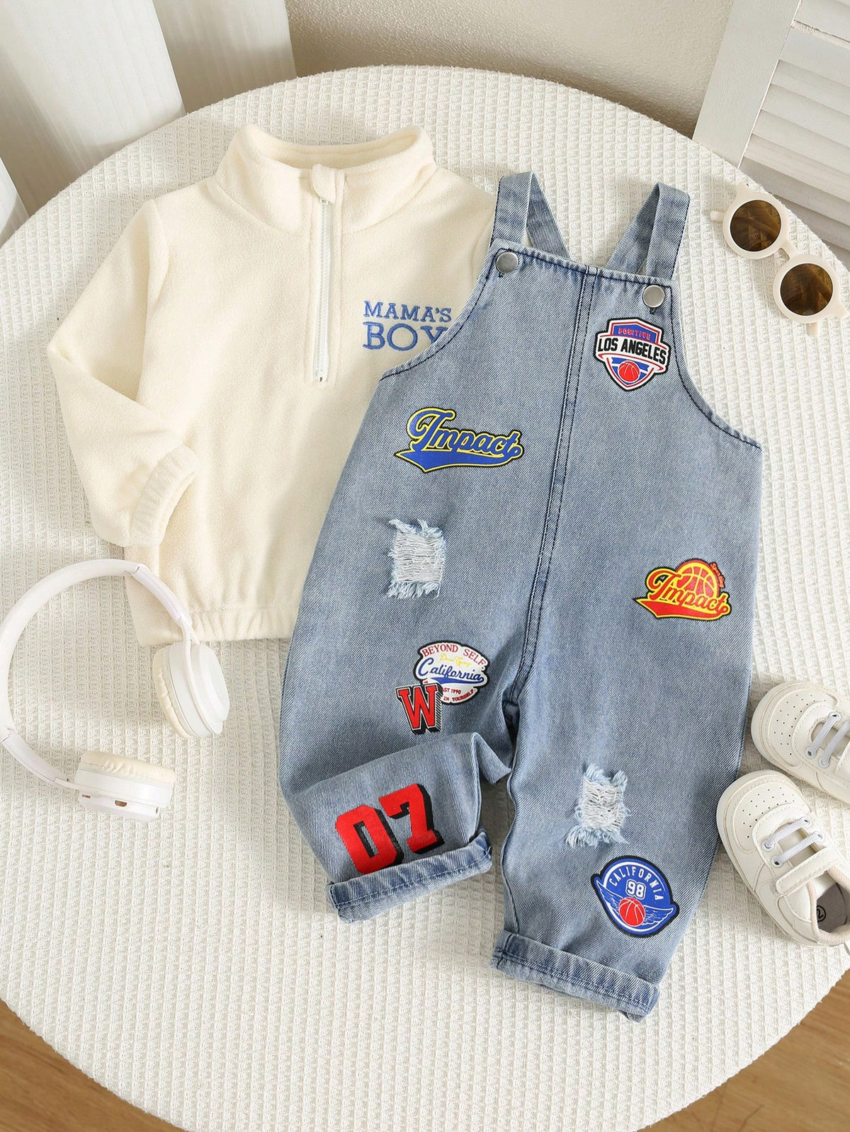 Unisex Newborn Baby Boy/Girl, Toddler Autumn/Winter Fashion Cute Denim Overalls, Baby Winter Clothes, Streetwear, Halloween
