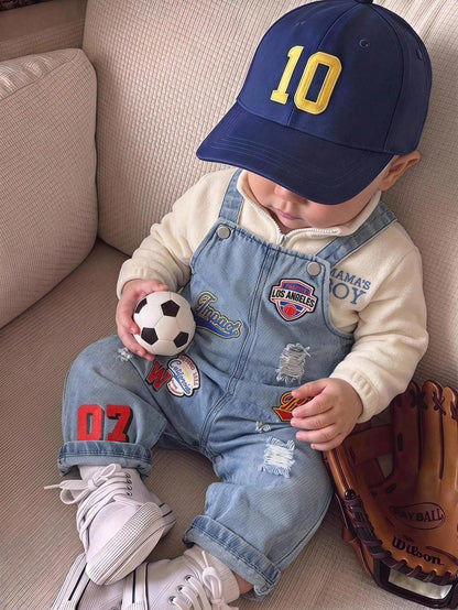 Unisex Newborn Baby Boy/Girl, Toddler Autumn/Winter Fashion Cute Denim Overalls, Baby Winter Clothes, Streetwear, Halloween