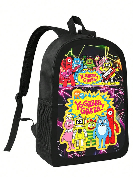 Unisex Printed Backpack Lightweight Large Capacity Adjustable Straps For School Travel Daily Use