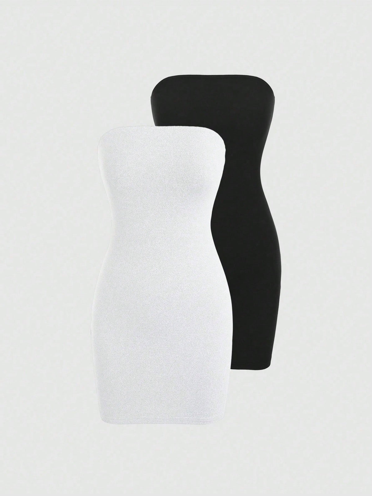 Unity Solid Color Strapless Midi Dress For Women Mini Short Women Outfit