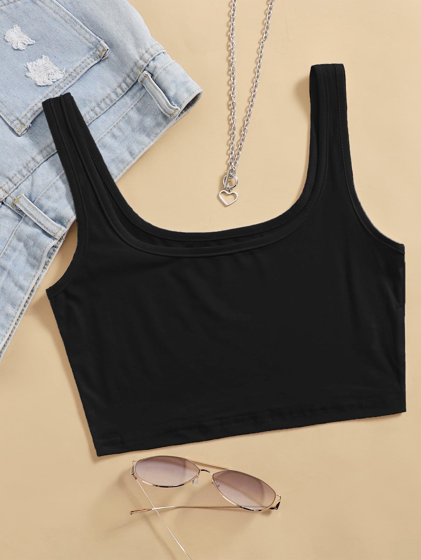 Unity Solid Crop Tank Top