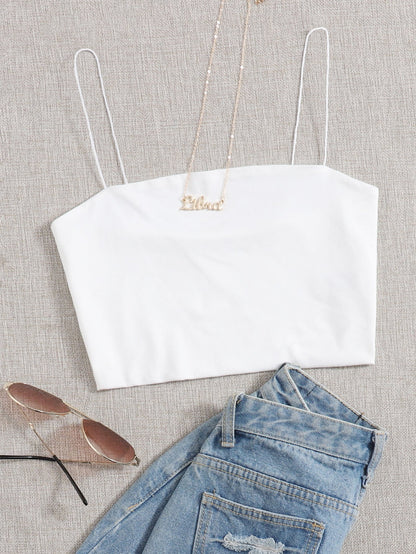 Unity Solid Slim Cami Crop Top