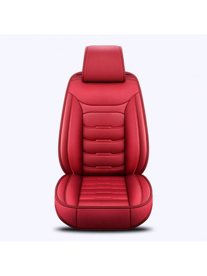 Universal 5 Seat Car Cover PU Leather Seat Covers Full Set Waterproof For Car Sedan SUV Truck Front And Rear Seat Cover Protector, C0102