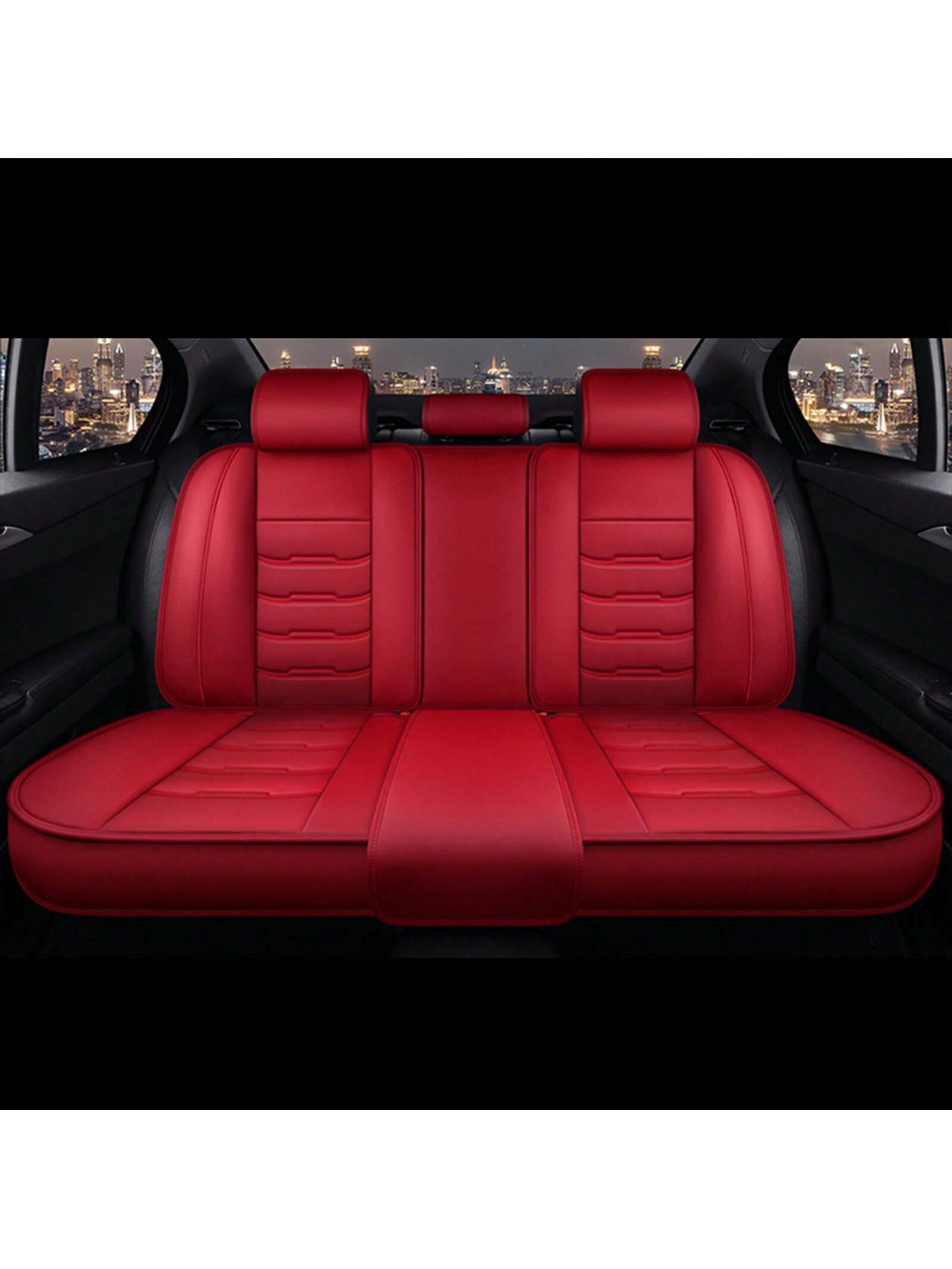 Universal 5 Seat Car Cover PU Leather Seat Covers Full Set Waterproof For Car Sedan SUV Truck Front And Rear Seat Cover Protector, C0102