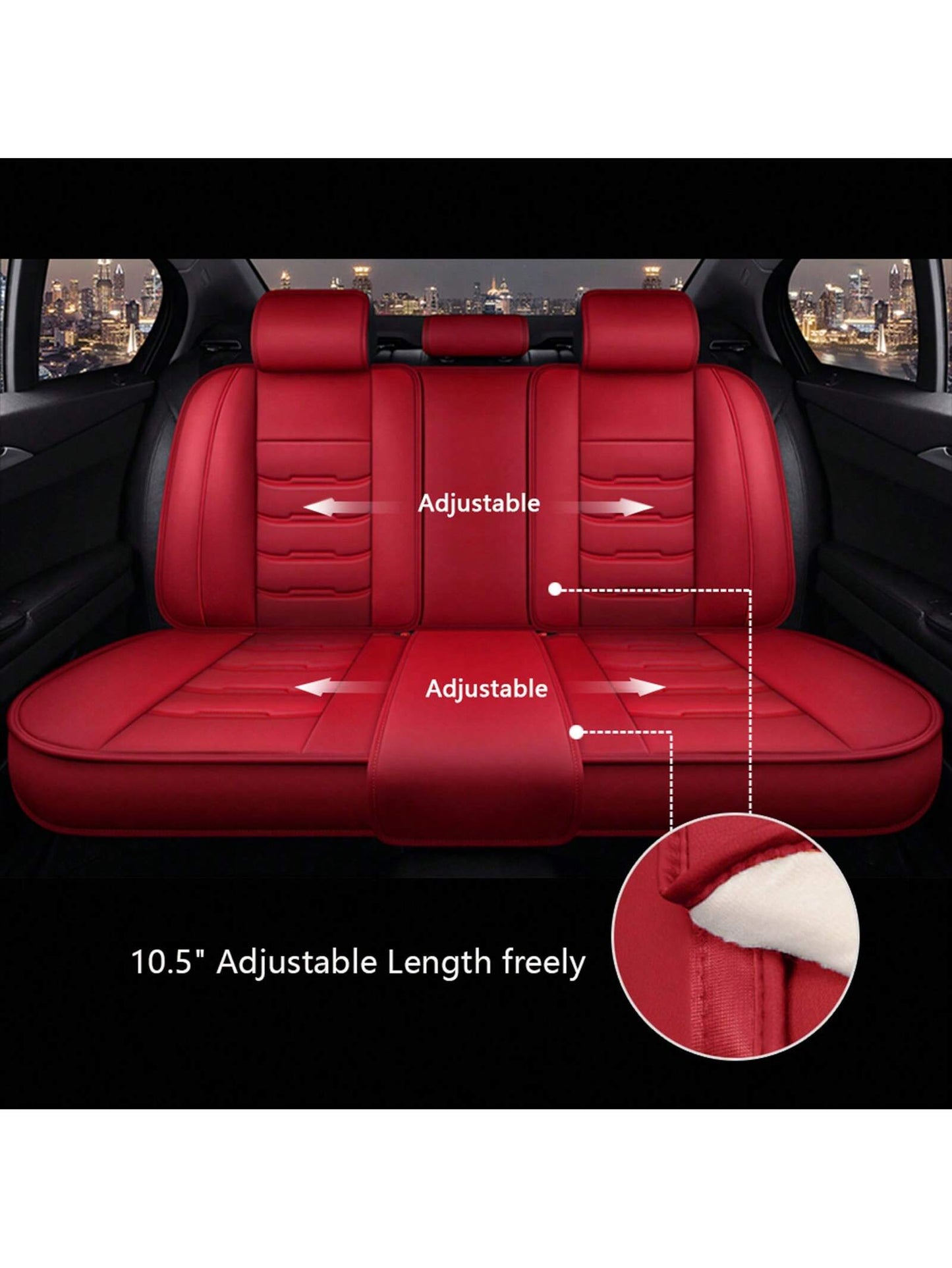 Universal 5 Seat Car Cover PU Leather Seat Covers Full Set Waterproof For Car Sedan SUV Truck Front And Rear Seat Cover Protector, C0102
