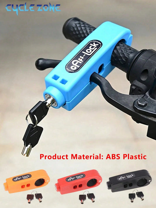 Universal Anti-Theft Handlebar Throttle Lock Head Lock For Electric Scooter Motorcycle Bicycle Electric Bike Handlebar Brake Lock Plastic Material