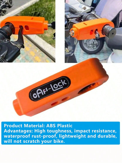 Universal Anti-Theft Handlebar Throttle Lock Head Lock For Electric Scooter Motorcycle Bicycle Electric Bike Handlebar Brake Lock Plastic Material
