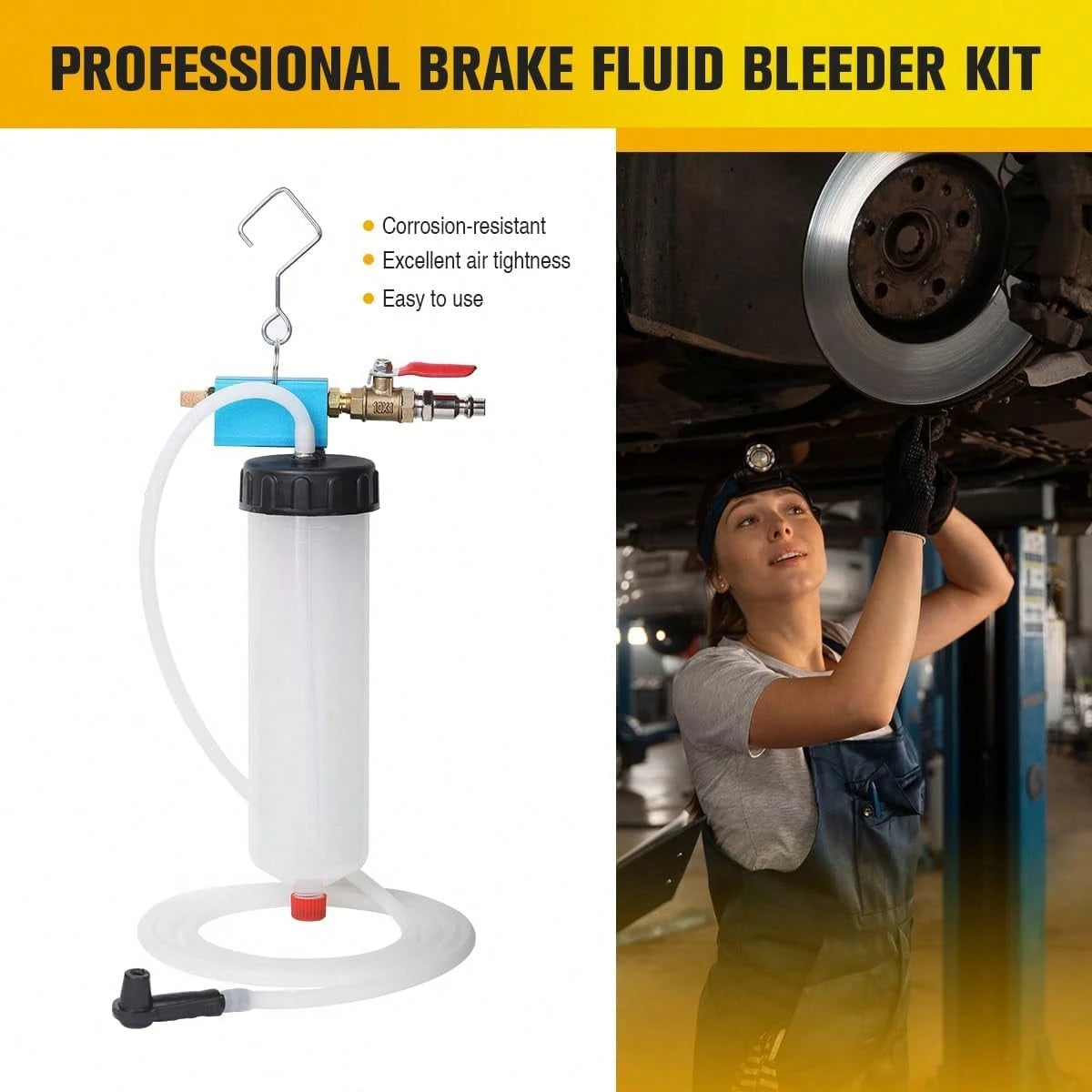 Universal Auto Brake Fluid Extractor, Car Oil Change Tool, Car Brake Fluid Replacement Tool, Vacuum Bleeder Extractor For Car, Motorcycle, Truck, RV, Vehicle