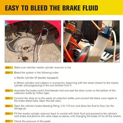 Universal Auto Brake Fluid Extractor, Car Oil Change Tool, Car Brake Fluid Replacement Tool, Vacuum Bleeder Extractor For Car, Motorcycle, Truck, RV, Vehicle