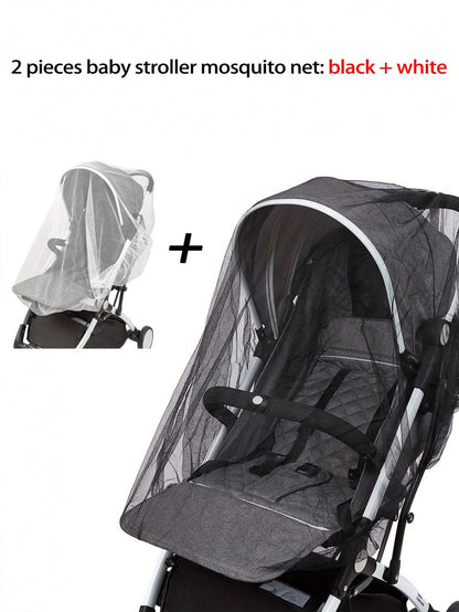 Universal Mosquito Repellent Net Cover For Baby Strollers, All-Season Insect And Sun Protection, Baby Stroller Outdoor Travel Protection Net