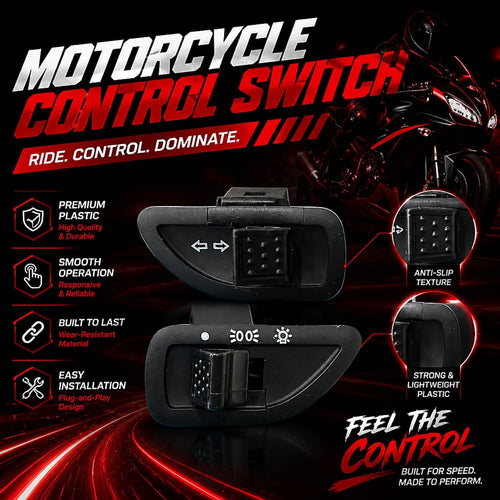Universal Motorcycle Control Switch| Handlebar On/Off Toggle Button Set|Control Switch Assembly For Electric Scooters Tricycles ATVs 50cc-300cc
