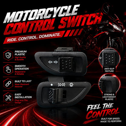 Universal Motorcycle Control Switch| Handlebar On/Off Toggle Button Set|Control Switch Assembly For Electric Scooters Tricycles ATVs 50cc-300cc