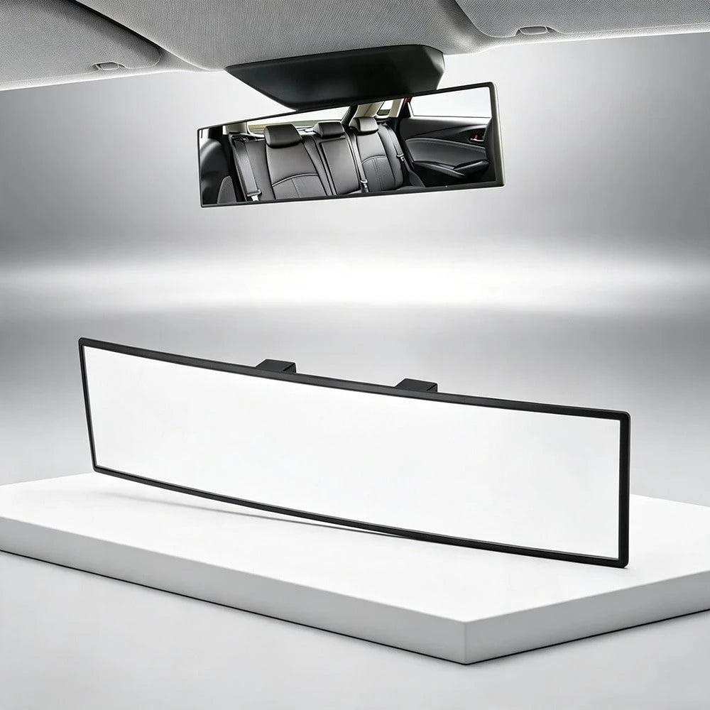 Universal Panoramic Car Rearview Mirror, Xtra Wide Vision Clip On Anti Blind Spot Interior Rear View Mirror