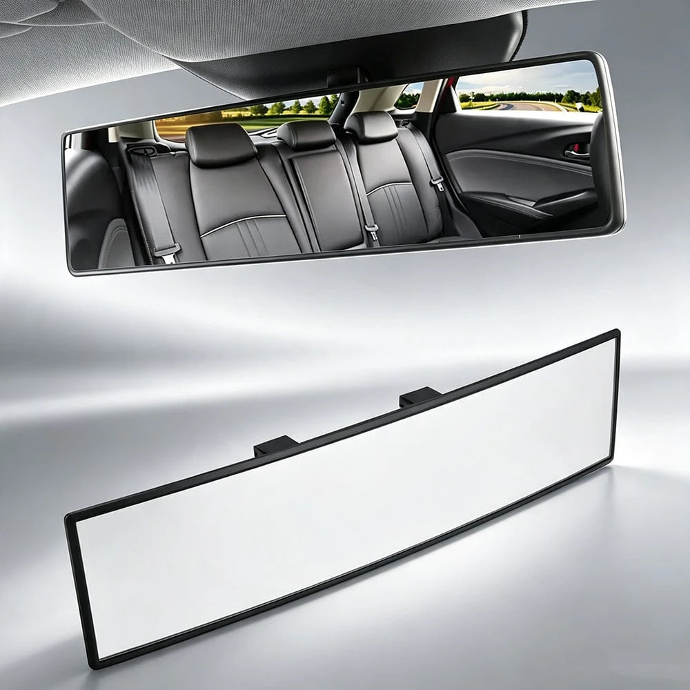 Universal Panoramic Car Rearview Mirror, Xtra Wide Vision Clip On Anti Blind Spot Interior Rear View Mirror