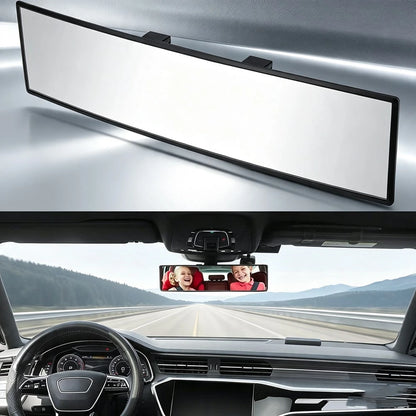Universal Panoramic Car Rearview Mirror, Xtra Wide Vision Clip On Anti Blind Spot Interior Rear View Mirror