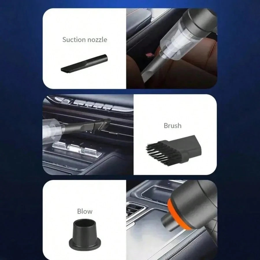 Upgraded 3-In-1 Car Vacuum Cleaner With Suction,Blowing,And Charging.This Rechargeable Cordless Mini Vacuum Features Powerful Suction.Perfect For Cleaning Your Car,Office,Or Home.Also Suitable For Out