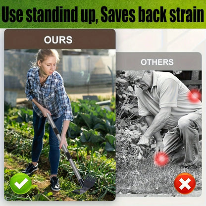 UPPVU Premium Steel Hardened Hollow Weeding Trowel-Handheld Garden Cultivator, Efficient GardenMaintenance, Rust-Resistant Durable, Suitable ForVegetable Garden, Flower Garden
