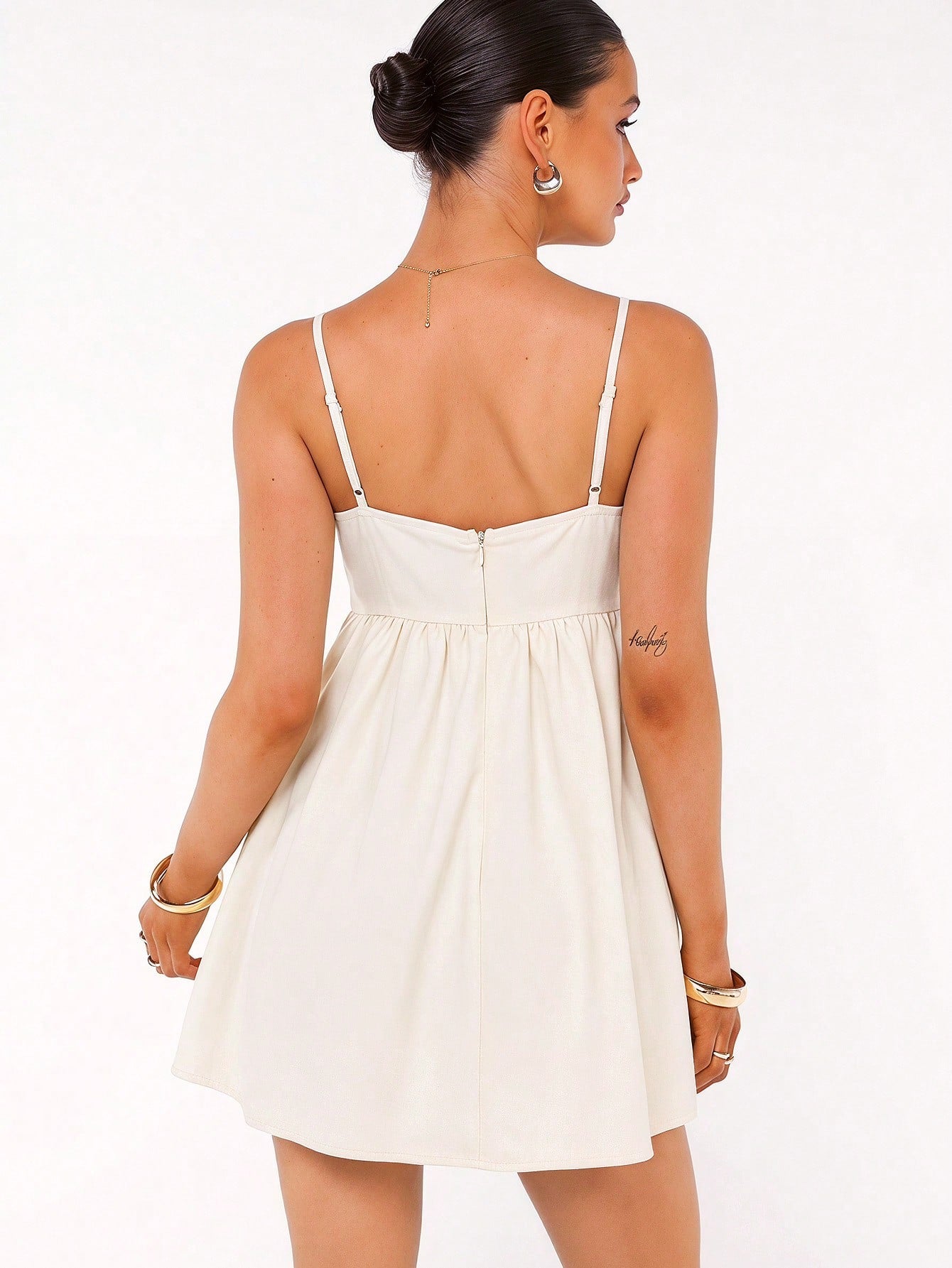 Ure Wave Women's Cute White Summer Tropical Beach Vacation Holiday Holiday Bohemian Linen Coconut Tree Pattern Embroidered A-Line Mini Dress Bodice Dresses