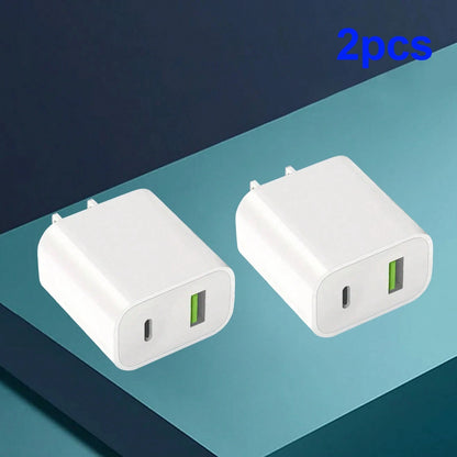 USB C Wall Charger Block, Dual Port Power Delivery Fast Type C Charging Block Plug Adapter For I Phone 15/16/Plus/Pro/Pro Max With 4FT Cable Suitable For Travel, Office, Dorm, And Home Multi-Port