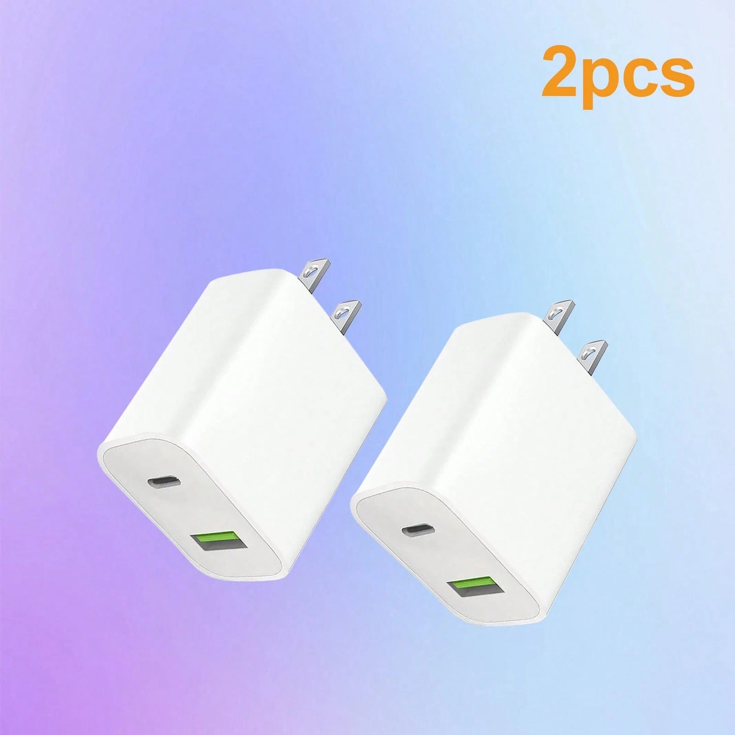 USB C Wall Charger Block, Dual Port Power Delivery Fast Type C Charging Block Plug Adapter For I Phone 15/16/Plus/Pro/Pro Max With 4FT Cable Suitable For Travel, Office, Dorm, And Home Multi-Port