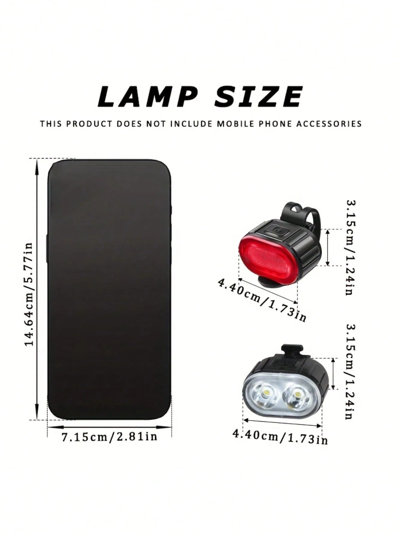 USB Rechargeable LED Light Set, Ultra Bright Front And Rear Lights, 4/6 Modes, Night Riding Lights, Safety Warning Lights, Front And Rear Illumination, Warning Flashing Cycling Gear, Handlebar Mount