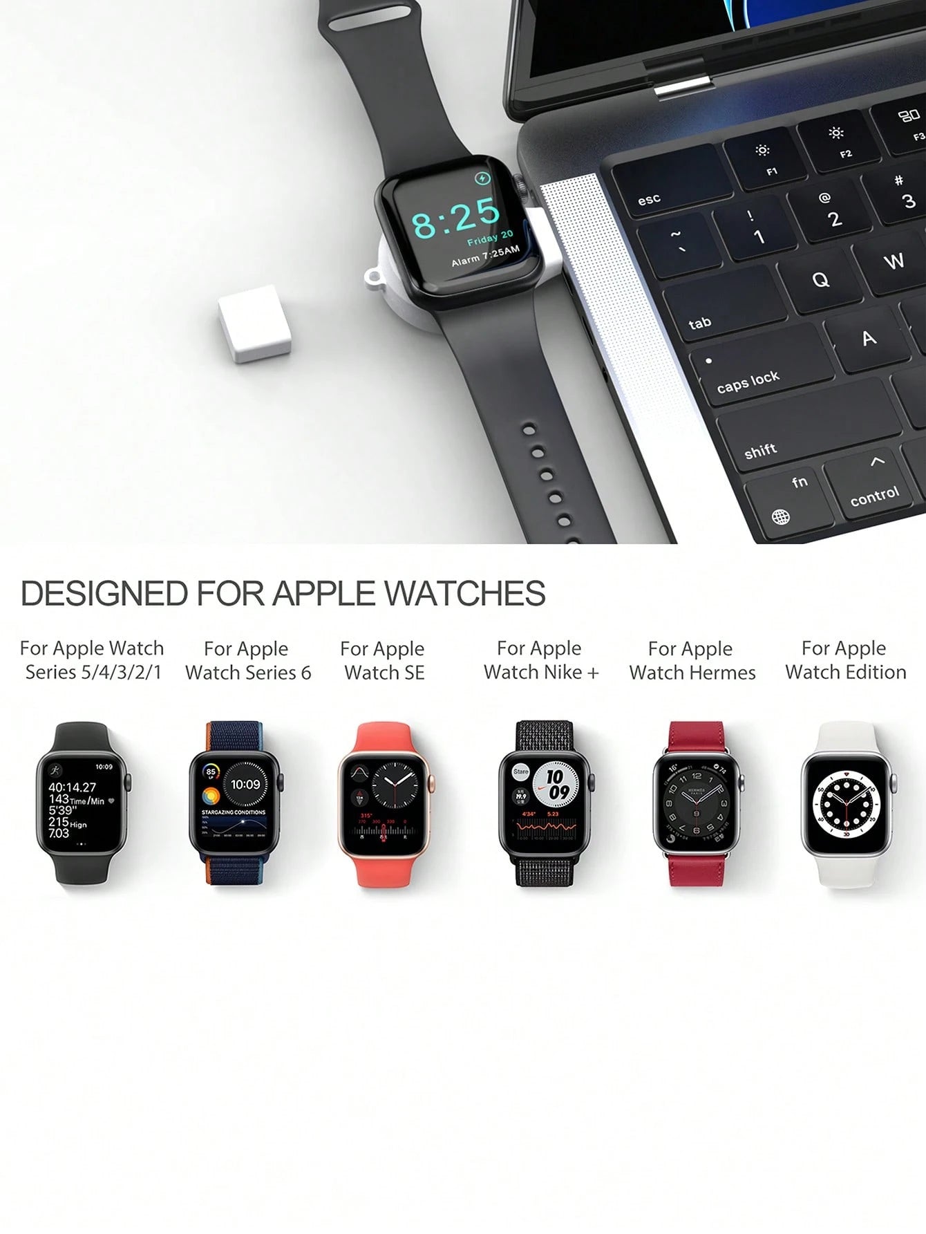 USB Wireless Charger Suitable For All Compatible With Apple Watch Series Suitable For Office, Dorm, And Home