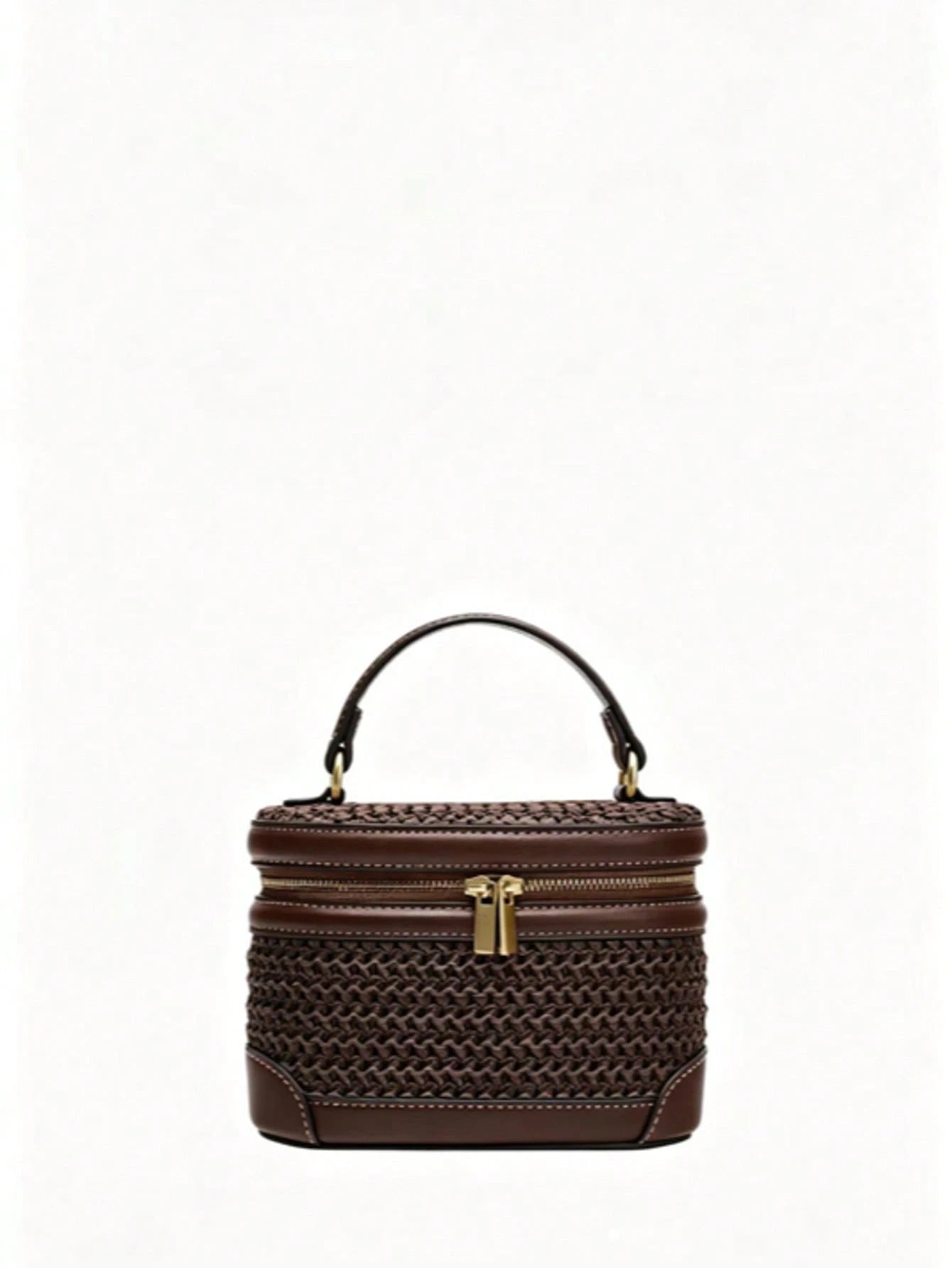 Vacation Style Woven Handbag New Fashion Straw Box Bag Shoulder Casual Pleated Chest Bag Versatile, Beach