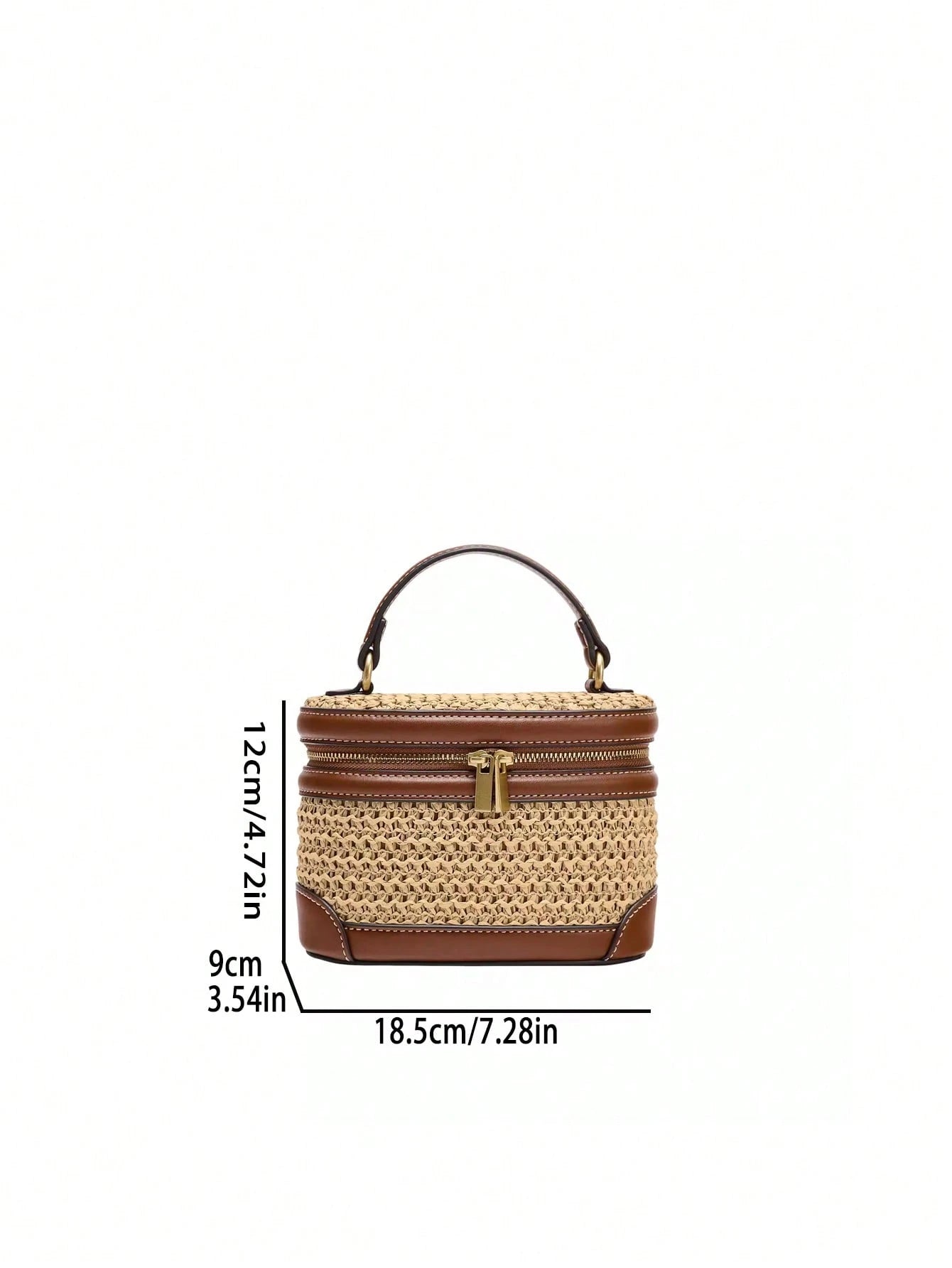 Vacation Style Woven Handbag New Fashion Straw Box Bag Shoulder Casual Pleated Chest Bag Versatile, Beach