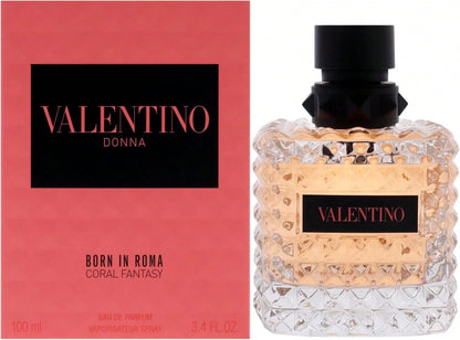 Valentino Donna Born In Roma Eau De Parfum Spray For Women EDP Mini 0.2oz/6ml,0.33oz/10ml,1.7oz/50ml,1oz/30ml,3.4oz/100ml- Perfume For Long Lasting Suitable For Birthday, Office, Gift, Daily Use