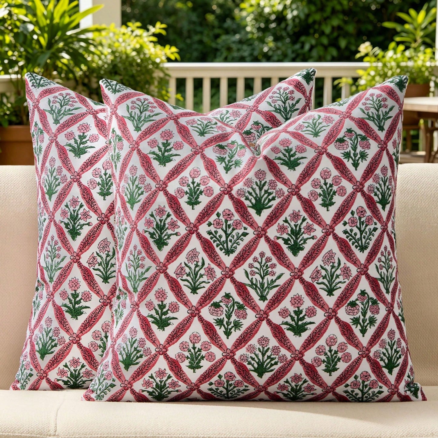 Vintage Light Brown Floral Plaid Print Pillowcase, Neutral Modern Rustic Bohemian Style Decor, Suitable For Sofa, Bedroom And Room Decoration