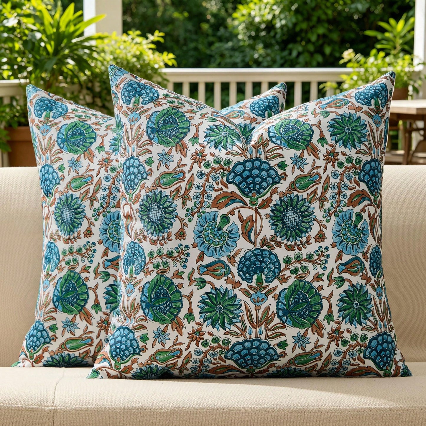 Vintage Light Brown Floral Plaid Print Pillowcase, Neutral Modern Rustic Bohemian Style Decor, Suitable For Sofa, Bedroom And Room Decoration