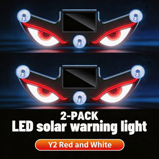✨[VIRAL]2PCS Wireless Solar-Powered LED "Devil's Eye" Triangle Window Decorative Lights For Cars-No Plug Required For Interior Ambiance,Cool Auto Decor Gift For Men Husband Dad|Made Me Buy It:Must-Hav