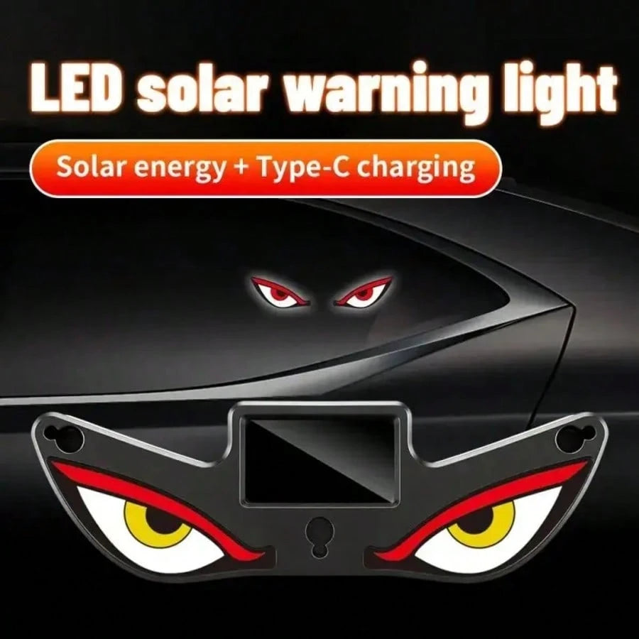 ✨[VIRAL]2PCS Wireless Solar-Powered LED "Devil's Eye" Triangle Window Decorative Lights For Cars-No Plug Required For Interior Ambiance,Cool Auto Decor Gift For Men Husband Dad|Made Me Buy It:Must-Hav