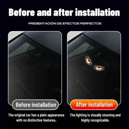 ✨[VIRAL]2PCS Wireless Solar-Powered LED "Devil's Eye" Triangle Window Decorative Lights For Cars-No Plug Required For Interior Ambiance,Cool Auto Decor Gift For Men Husband Dad|Made Me Buy It:Must-Hav