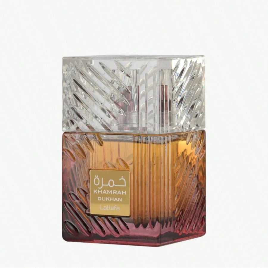 Viral Lattafa Khamrah Dukhan Unisex EDP Spray, 30ml 1.0oz/ 100ml 3.4oz, Authentic Arabian Oriental Perfume, Intense Smoky Woody Spicy Long Wear Fragrance For Him & Her