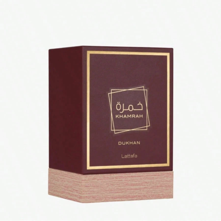 Viral Lattafa Khamrah Dukhan Unisex EDP Spray, 30ml 1.0oz/ 100ml 3.4oz, Authentic Arabian Oriental Perfume, Intense Smoky Woody Spicy Long Wear Fragrance For Him & Her