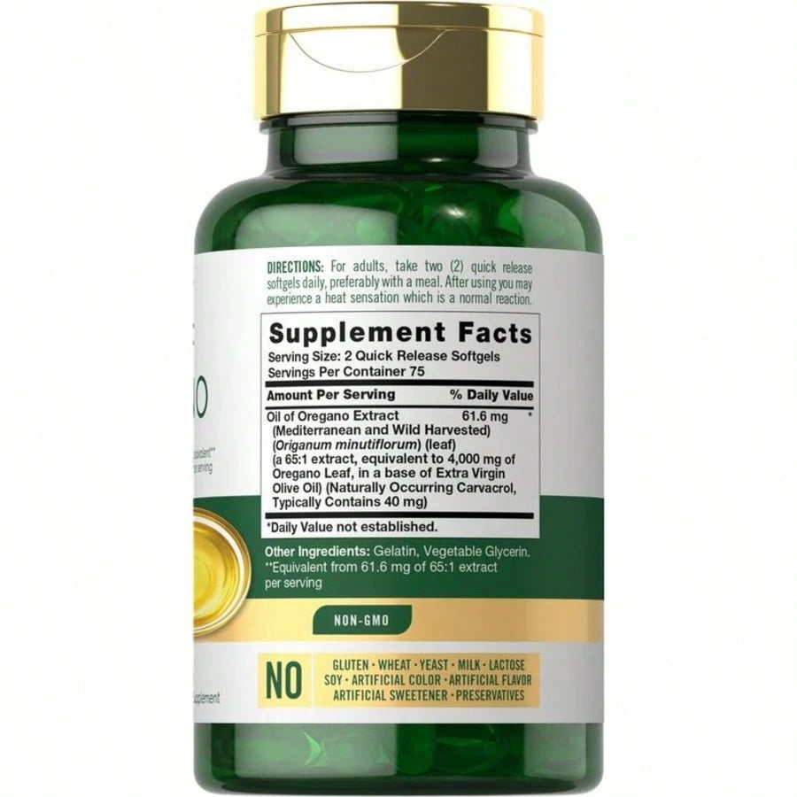 VPOAJ Carlyle Oregano Oil 4000mg Supplement| 150 Softgel Capsules| Contains Carvacrol| Non-GMO & Gluten Free Formula